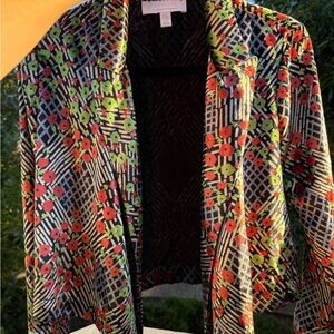 Anthropologie Ett:twa Multicolor Floral Cropped Jacket